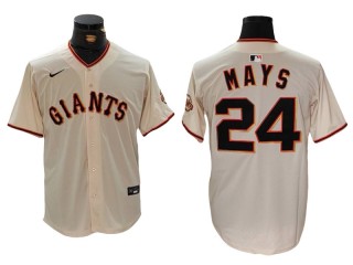 San Francisco Giants #24 Willie Mays Cream Limited Jersey