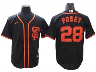 San Francisco Giants #28 Buster Posey Black Alternate Cool Base Jersey