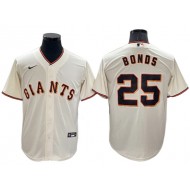 San Francisco Giants #25 Barry Bonds Cream Home Cool Base Jersey