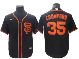 San Francisco Giants #35 Brandon Crawford Black Alternate Cool Base Jersey