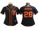 Women's San Francisco Giants #28 Buster Posey Cool Base Jersey - Cream/Black