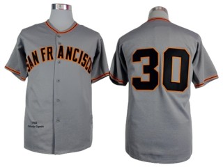 San Francisco Giants #30 Orlando Cepeda Gray 1962 Throwback Jersey