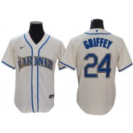 Seattle Mariners #24 Ken Griffey Jr. Cream Alternate Cool Base Jersey