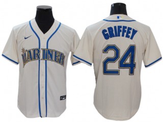 Seattle Mariners #24 Ken Griffey Jr. Cream Alternate Cool Base Jersey