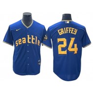 Seattle Mariners #24 Ken Griffey Royal 2023 City Connect Jersey