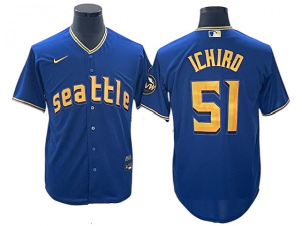 Seattle Mariners #51 Ichiro Suzuki Royal 2023 City Connect Jersey