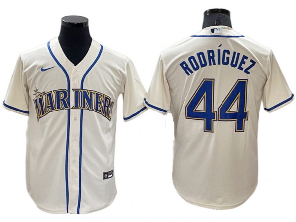 Seattle Mariners #44 Julio Rodriguez Cream Alternate Cool Base Jersey