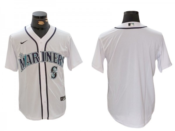 Seattle Mariners Blank White Home Cool Base Jersey