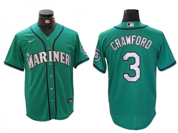 Seattle Mariners #3 J.P. Crawford Green Limited Jersey