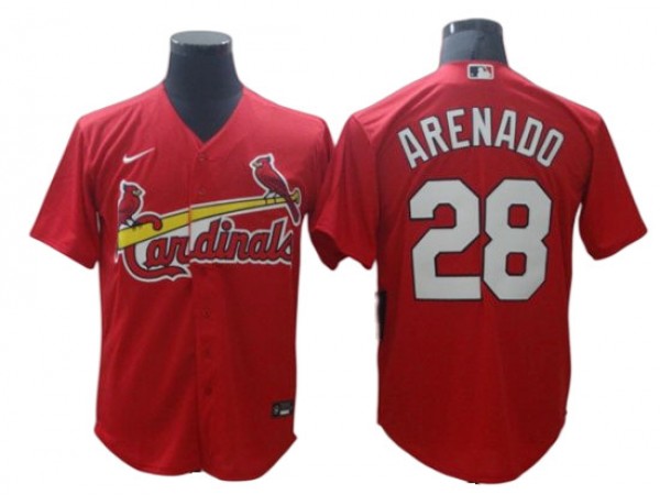 St. Louis Cardinals #28 Nolan Arenado Red Cool Base Jersey