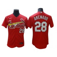 St. Louis Cardinals #28 Nolan Arenado Red Flex Base Jersey