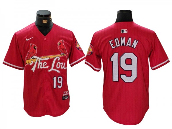 St. Louis Cardinals #19 Tommy Edman Red 2024 City Connect Limited Jersey