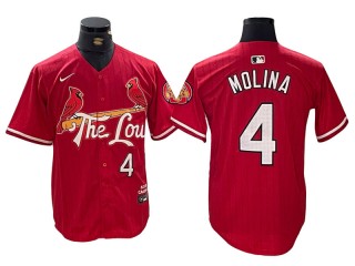 St. Louis Cardinals #4 Yadier Molina Red 2024 City Connect Limited Jersey