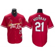 St. Louis Cardinals #21 Lars Nootbaar Red 2024 City Connect Limited Jersey