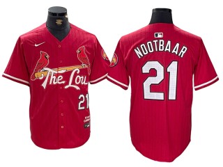 St. Louis Cardinals #21 Lars Nootbaar Red 2024 City Connect Limited Jersey