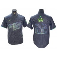 Tampa Bay Rays #22 Jose Siri Charcoal 2024 City Connect Limited Jersey