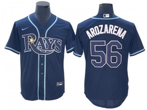 Tampa Bay Rays #56 Randy Arozarena Navy Cool Base Jersey