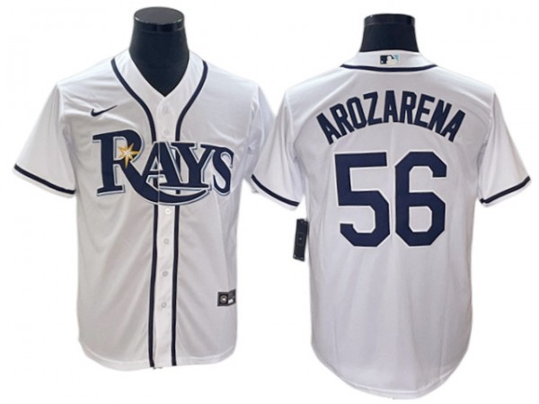 Tampa Bay Rays #56 Randy Arozarena White Cool Base Jersey