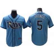 Tampa Bay Rays #5 Wander Franco Light Blue Cool Base Jersey