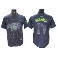 Tampa Bay Rays #17 Isaac Paredes Charcoal 2024 City Connect Limited Jersey