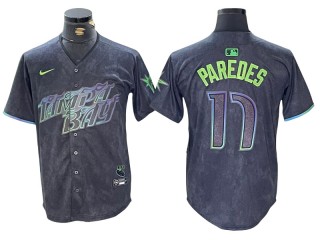 Tampa Bay Rays #17 Isaac Paredes Charcoal 2024 City Connect Limited Jersey