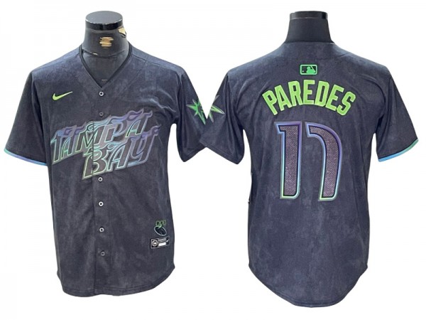 Tampa Bay Rays #17 Isaac Paredes Charcoal 2024 City Connect Limited Jersey