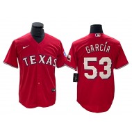 Texas Rangers #53 Adolis Garcia Red Cool Base Jersey