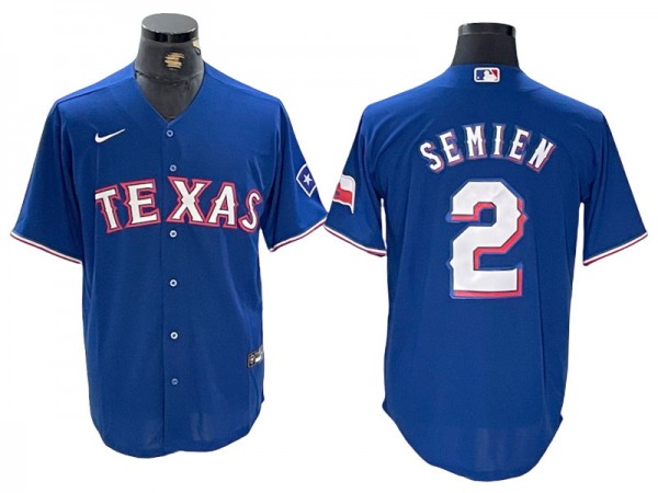 Texas Rangers #2 Marcus Semien Royal Cool Base Jersey