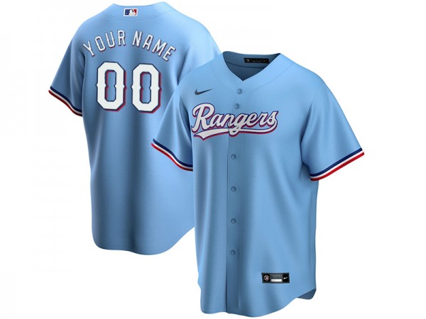 Custom Texas Rangers Cool Base Jersey