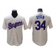 Texas Rangers #34 Nolan Ryan Cream Cooperstown Collection Cool Base Jersey