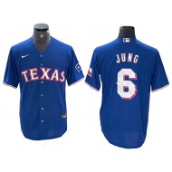 Texas Rangers #6 Josh Jung Royal Cool Base Jersey