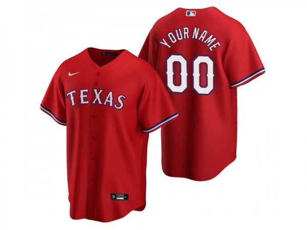 Custom Texas Rangers Cool Base Jersey