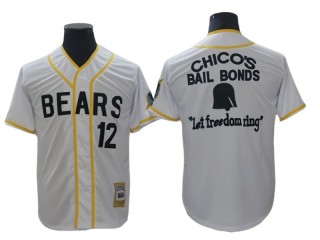 The Bad News Bears #12 Tanner Boyle White Chico's Bail Bonds Movie Baseball Jersey