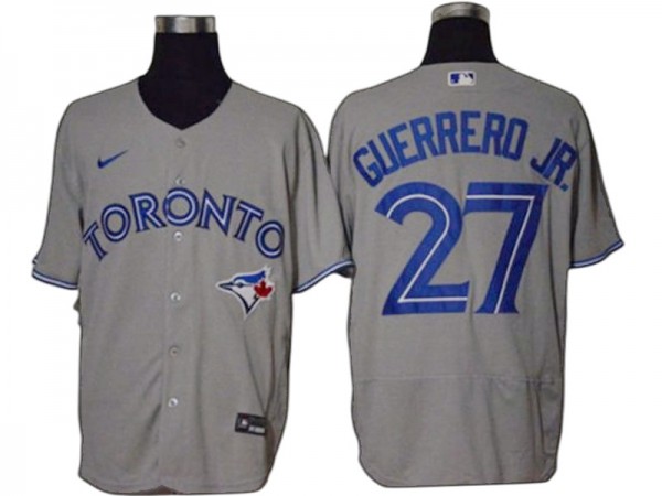 Toronto Blue Jays #27 Vladimir Guerrero Jr. Gray Flex Base Jersey