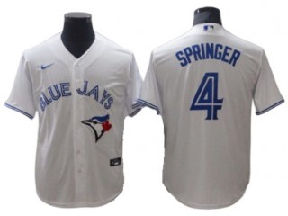 Toronto Blue Jays #4 George Springer White Home Cool Base Jersey