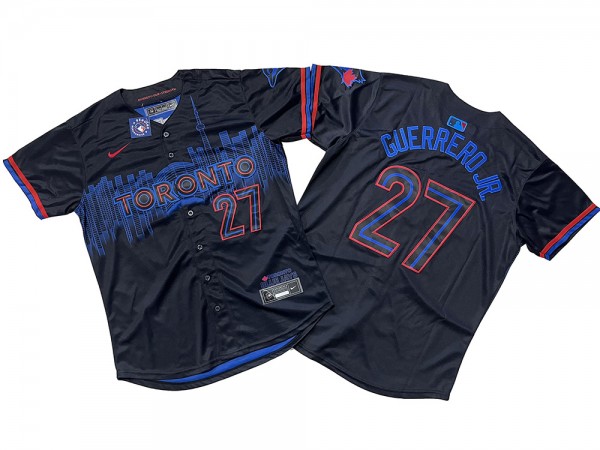 Toronto Blue Jays #27 Vladimir Guerrero Jr. Black 2024 City Connect Limited Jersey