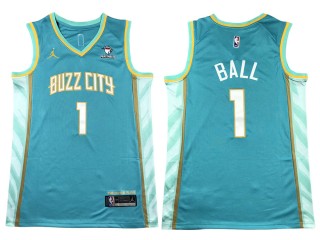 Charlotte Hornets #1 LaMelo Ball Teal 2023/24 City Edition Swingman Jersey