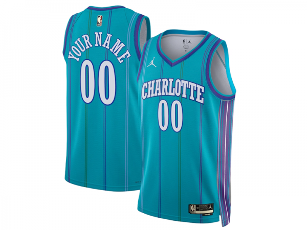 Custom Charlotte Hornets Teal 2023/24 Classic Edition Swingman Jersey