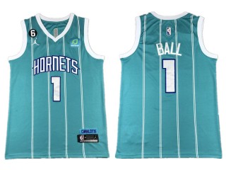 Charlotte Hornets #1 LaMelo Ball Light Blue Swingman Jersey