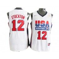 1992 Olympic USA Basketball Dream Team #12 John Stockton Jersey - Navy/White