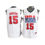 1992 Olympic USA Basketball Dream Team #15 Magic Johnson Jersey - Navy/White