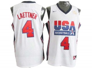 1992 Olympic USA Basketball Dream Team #4 Christian Laettner Jersey - Navy/White