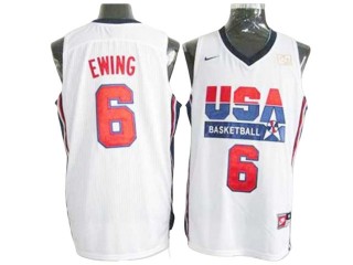 1992 Olympic USA Basketball Dream Team #6 Patrick Ewing Jersey - Navy/White