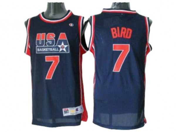 1992 Olympic USA Basketball Dream Team #7 Larry Bird Jersey - Navy/White