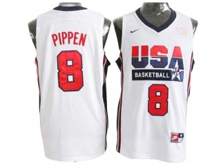 1992 Olympic USA Basketball Dream Team #8 Scottie Pippen Jersey - Navy/White