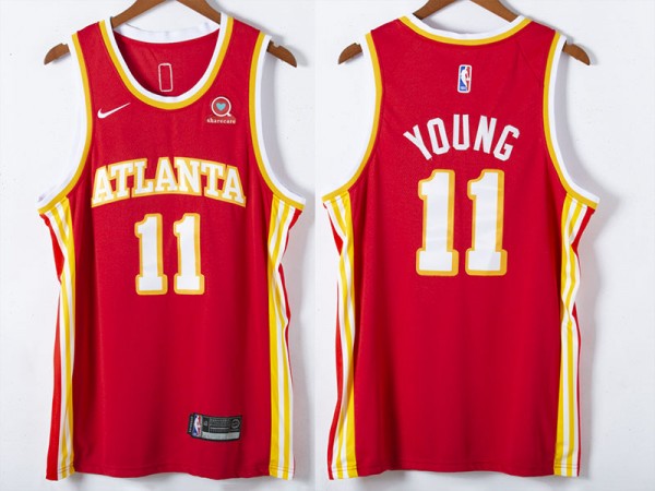 Atlanta Hawks #11 Trae Young Red 2021 Icon Edition Swingman Jersey