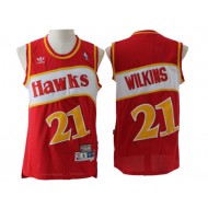 Atlanta Hawks #21 Dominique Wilkins Red Hardwood Classics Jersey