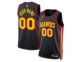 Custom Atlanta Hawks Black Statement Edition Jersey