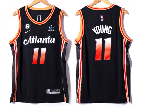 Atlanta Hawks #11 Trae Young 2022-23 Black City Edition Swingman Jersey