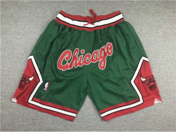 Chicago Bulls Just Don "Chicago" Green Basketball Shorts